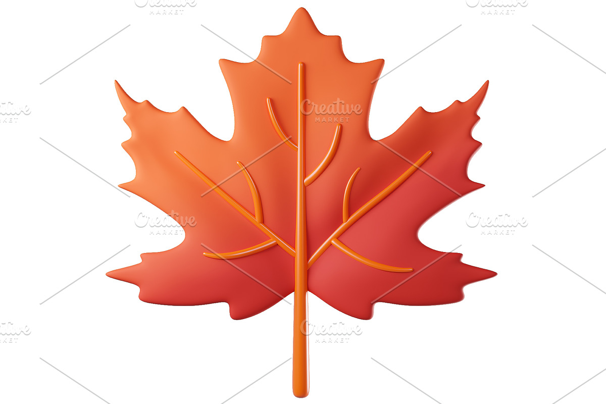 Cute 3D Autumn Leaves, a Plants & Tree 3D Model by Hannet (Photo 2 of 14)