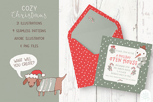 Cozy Christmas: Clipart & Patterns