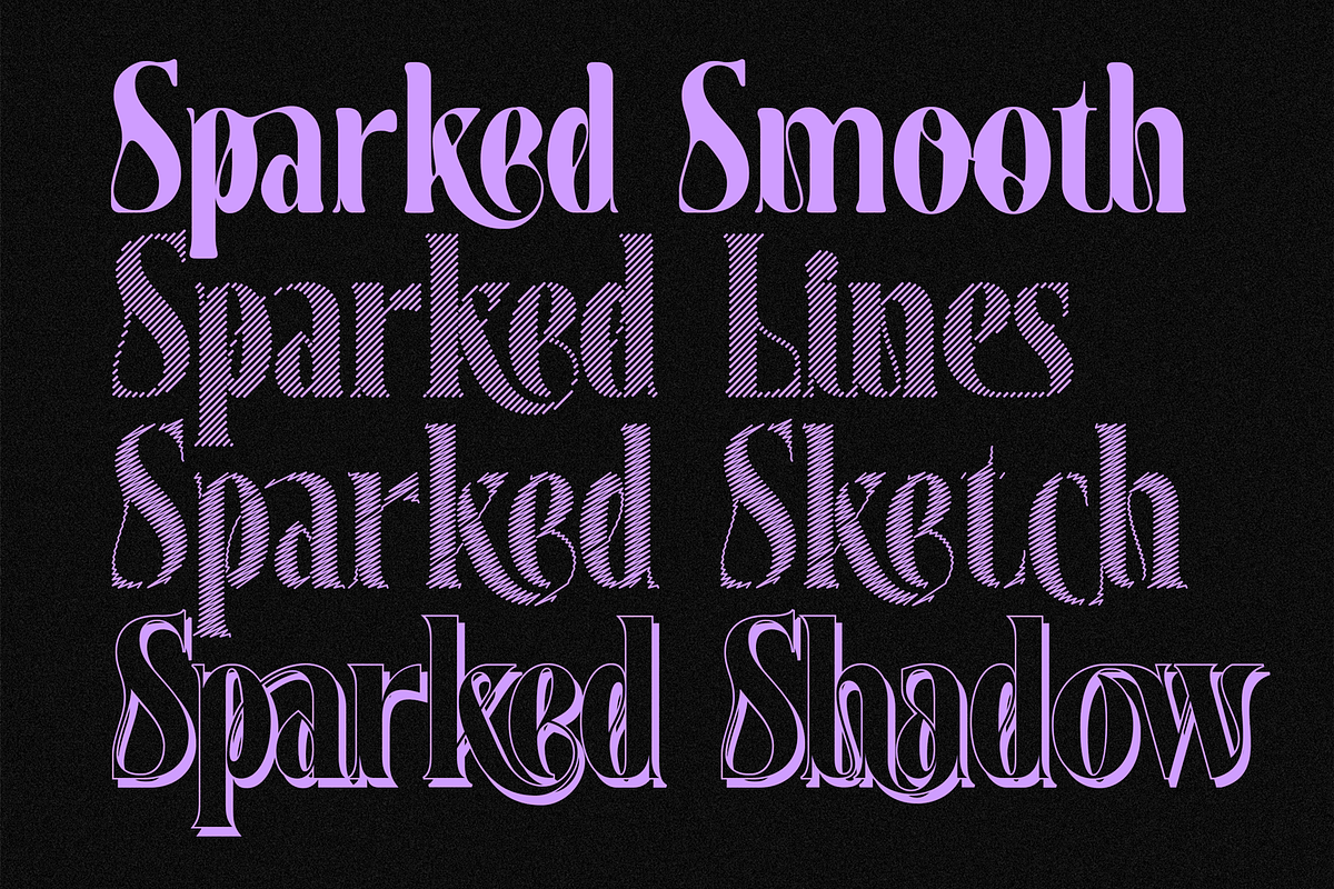 Sparked Extra - Ligature Serif Font, a Serif Font by 177Studio (Photo 7 of 8)