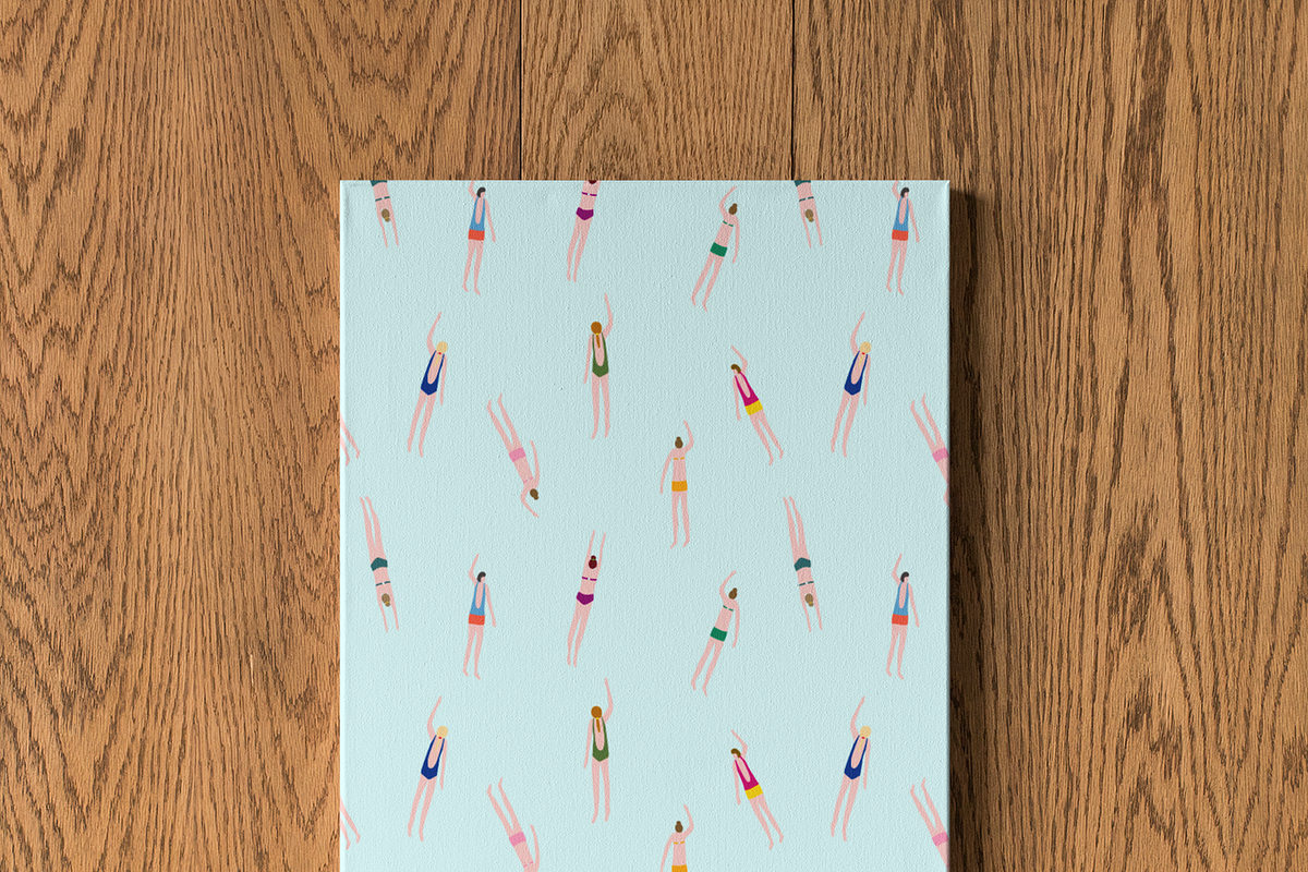 Swimmers in the pool pattern, a Pattern Graphic by bigmomentsdesign (Photo 11 of 13)