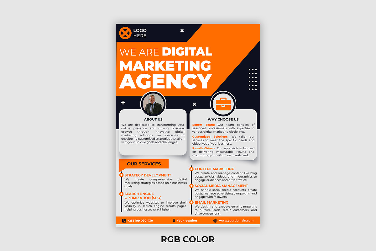 Digital Marketing Template, a Flyer Template by Triple M Graphics (Photo 2 of 3)