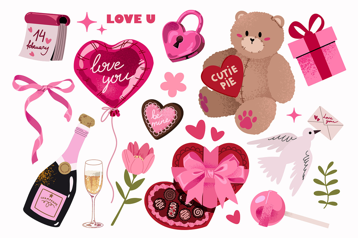 LOVE COLLECTION for Valentine's day, an Object Illustration by UnaAnya (Photo 3 of 8)
