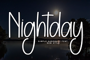 Nightday | Script Font, a Script Font by Scratchones (Thumbnail 1 of 8)