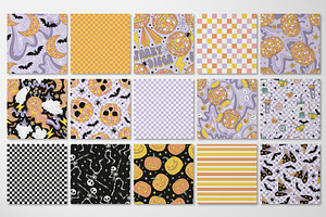 Groovy Halloween Disco Pattern Set