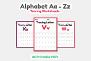 Tracing Alphabet Letter a to z, an Education Illustration by TukTuk Design (Thumbnail 8 of 9)