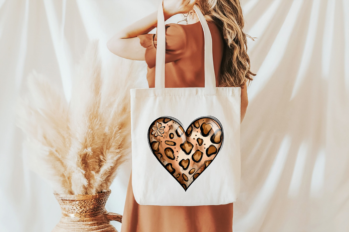 Leopard print Valentine Heart clipa, an Illustration by Designworld (Photo 9 of 10)