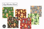 Woodland Animal Seamless Patterns, an Animal Illustration by OlDm_Shop (Thumbnail 2 of 9)