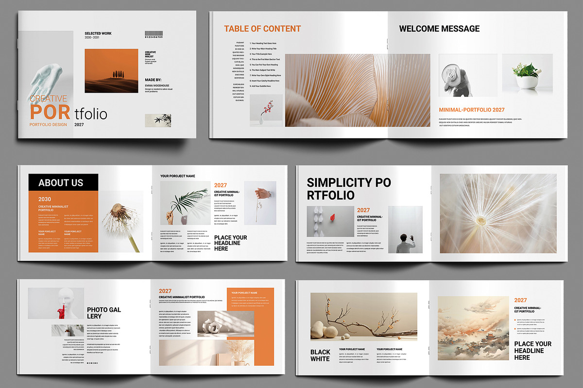 Minimalist Portfolio Design, a Brochure Template by MightyDesign (Photo 2 of 6)