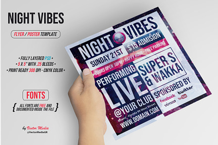 Night Vibes - Flyer / Poster