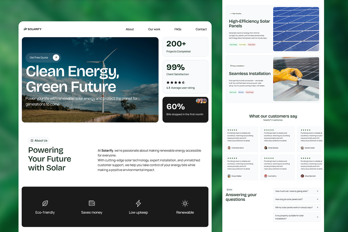 Solarify - Framer Website Template, a Websites & App Template by Hammad Arif (Photo 1 of 4)