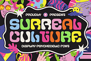 Surreal Culture Display Psychedelic, a Font by PutraCetol Studio (Thumbnail 1 of 5)
