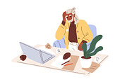 Busy people in stress at work set, a Person Illustration by Good Studio (Thumbnail 6 of 8)