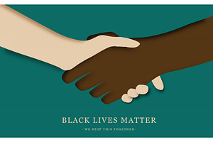 Black Lives Matter. Human hand