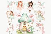 Watercolor Fairy Clipart, Fairy png, an Illustration by ClipArtCharm (Thumbnail 5 of 7)