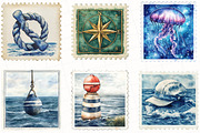 Nautical Vintage Stamp Clipart, an Illustration by OK Design (Thumbnail 5 of 5)