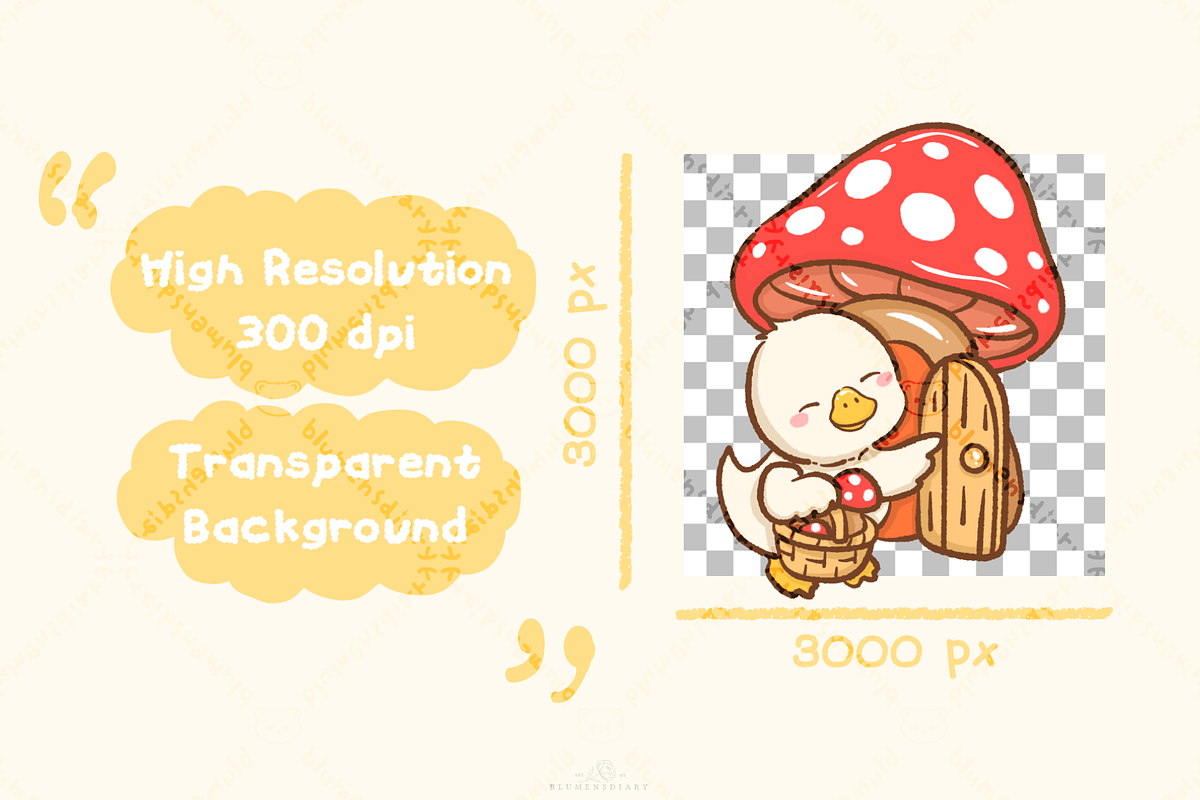 The silly goose Louie Mushroom, an Animal Illustration by Blumensdiary (Photo 3 of 7)