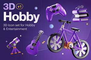 Entertainy - Hobby 3D Icon Set