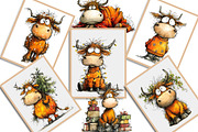 Grumpy Christmas Highland Cow Bundle, an Illustration by Creative Art (Thumbnail 6 of 11)