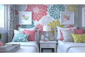 Bright floral touches, creative, a Background Photo by ZinetroN