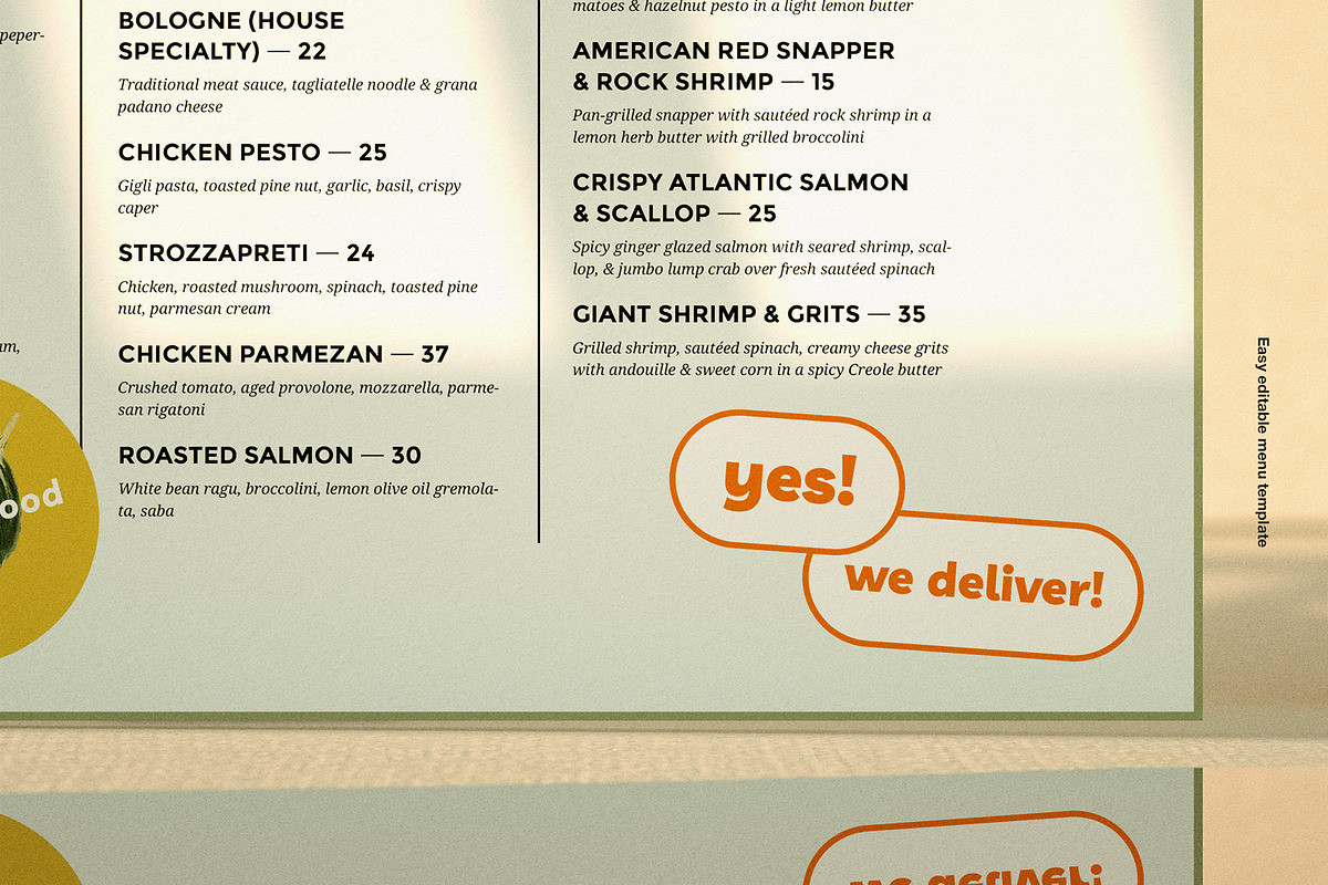 Food and Drinks Restaurant Menu, a Brochure Template by BigWeek (Photo 3 of 5)