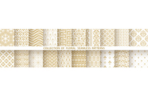 Geometric floral set of patterns., a Pattern Graphic by RODINA