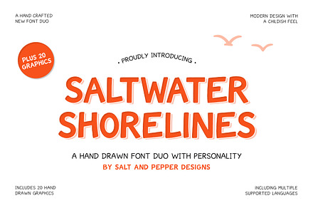 Saltwater Shorelines Font Duo