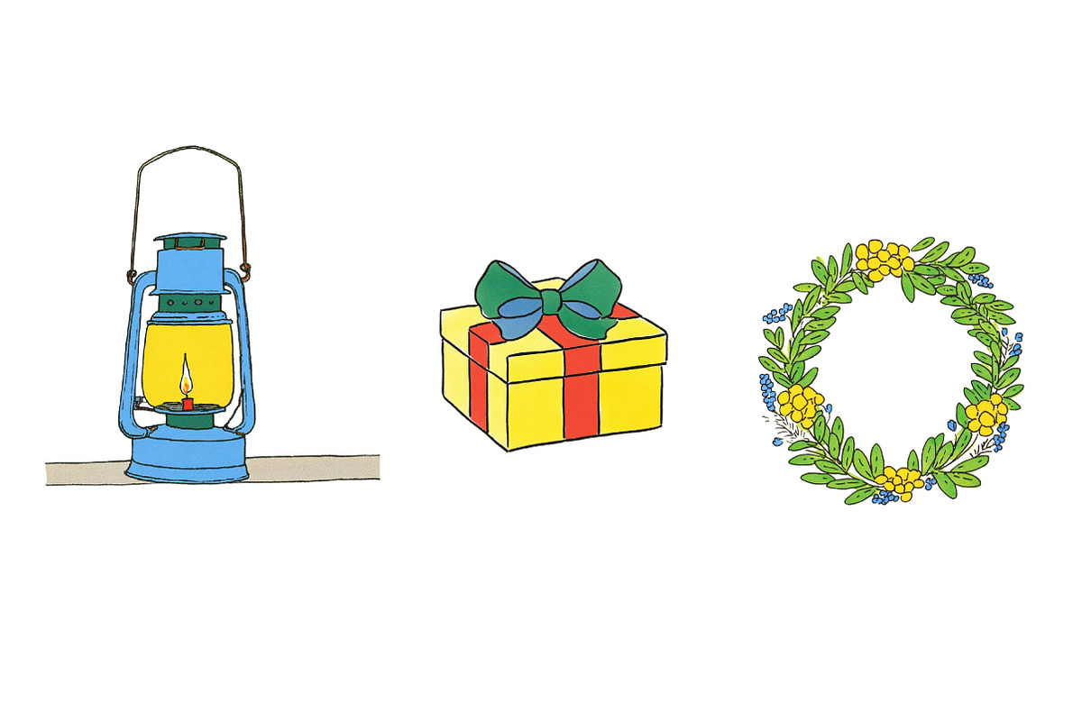 Cute Yellow Christmas Clipart, an Illustration by CreationArt (Photo 5 of 6)