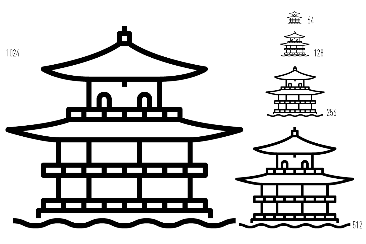 Landmarks of Japan 3, an Icon by Jozsef Balazs-Hegedus (Photo 6 of 6)