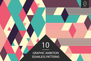 Graphic ambition seamless patterns