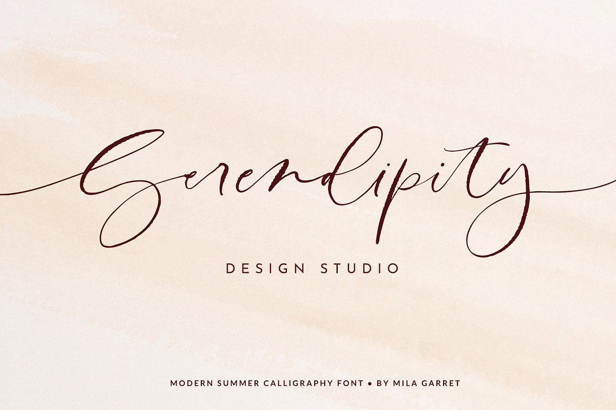 Modern Summer Calligraphy Logo Font, a Script Font by Mila Garret (Photo 3 of 14)