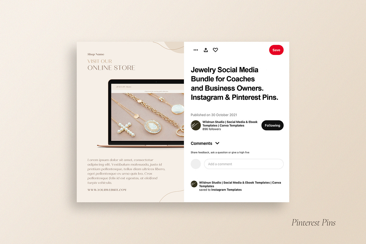 Jewelry Social Media Kit CANVA, a Social Media Template by Wildnun Studio (Photo 11 of 27)