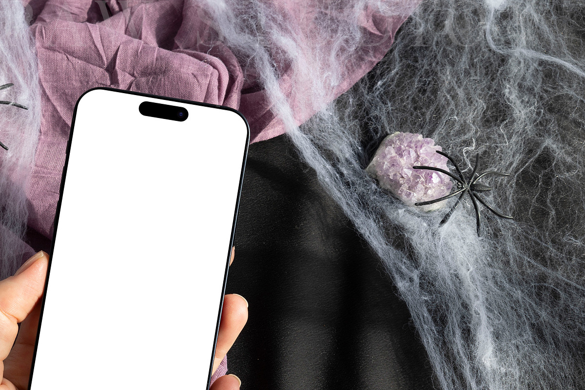 Halloween Device Mockup Phone fall, an iPhone Mockup by PawMockups (Photo 4 of 9)