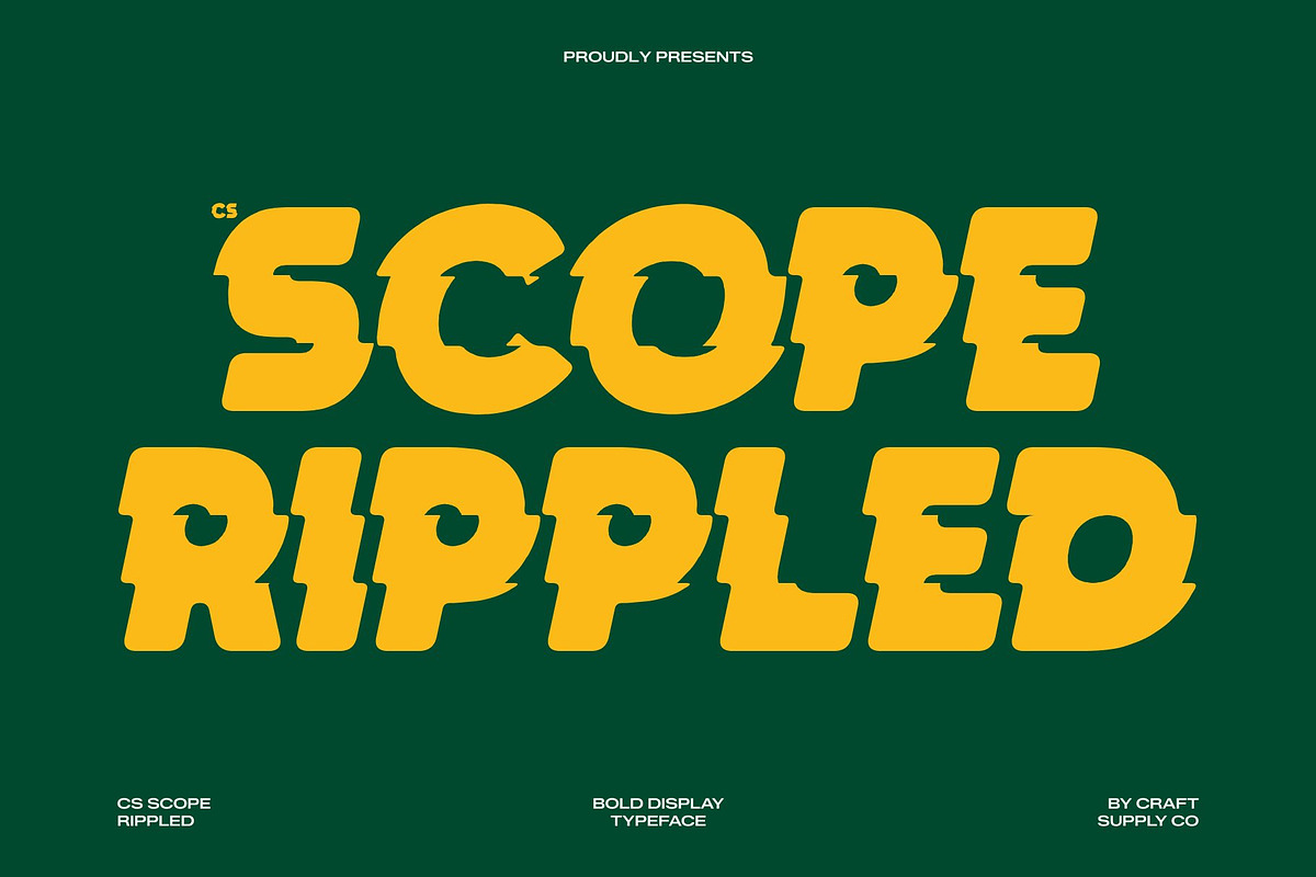 CS Scope Rippled, a Sans Serif Font by Craft Supply Co. (Photo 1 of 8)