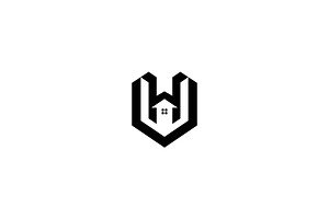 V building initial logo, a Branding & Logo Template by ZHR Creative