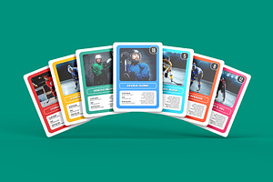 Trading Cards Mockup V3 - 8 Views