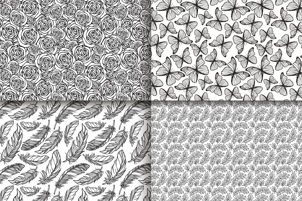 28 nature seamless patterns set preview 2