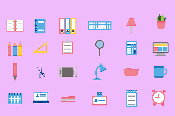 Office Supplies Icon Set preview 2