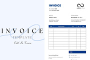Editable Invoice Template, Printable, a Print Template by BrushstrokeArtGB (Thumbnail 1 of 5)
