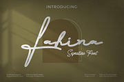 Fahira Signature style font, a Script Font by mahstudios (Thumbnail 1 of 8)