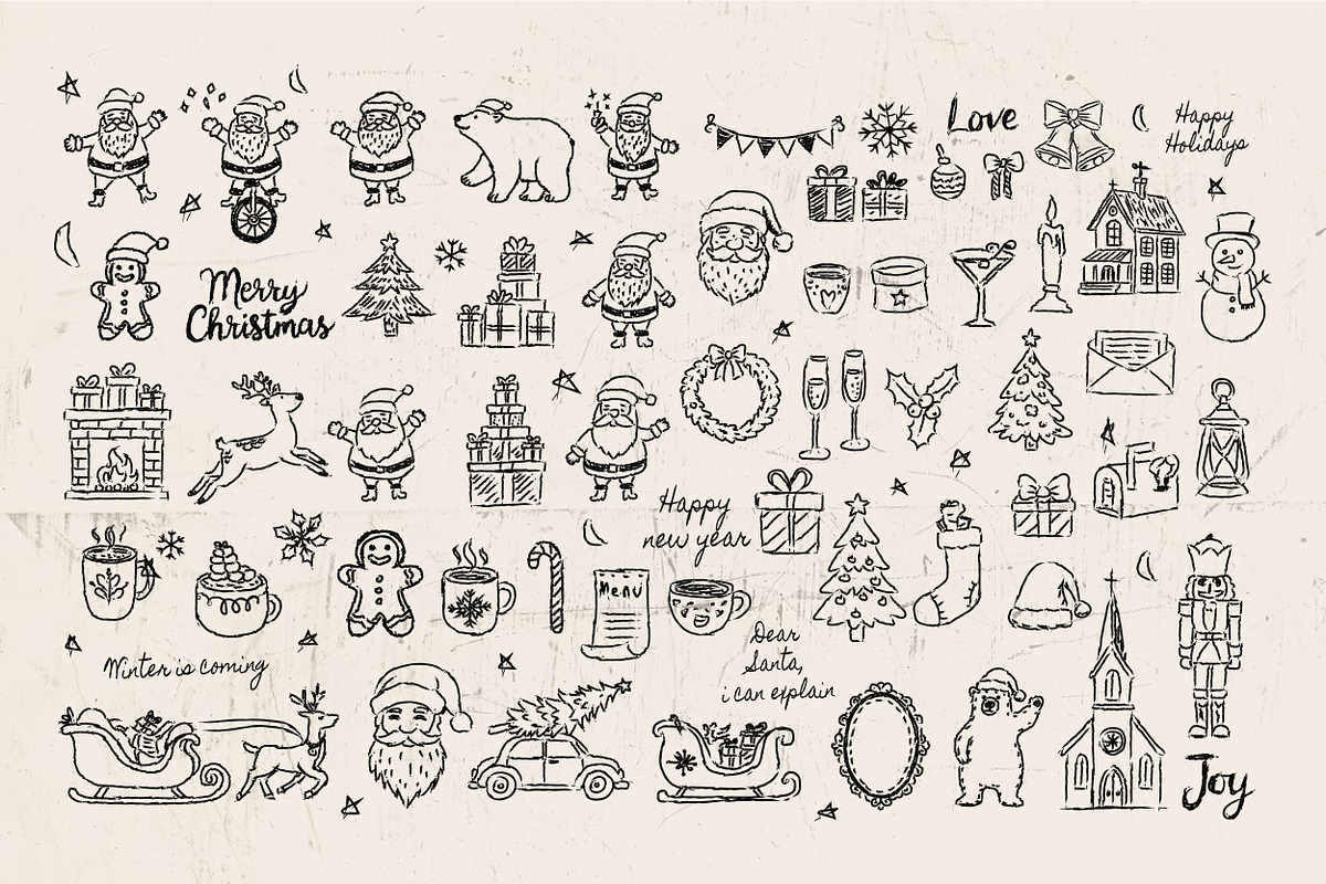 Hand Drawn Whimsical Christmas Icon, an Outline Icon by Baleee (Photo 2 of 7)