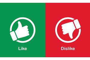 Like and Dislike Pictogram, an Object Illustration by Vector Creator