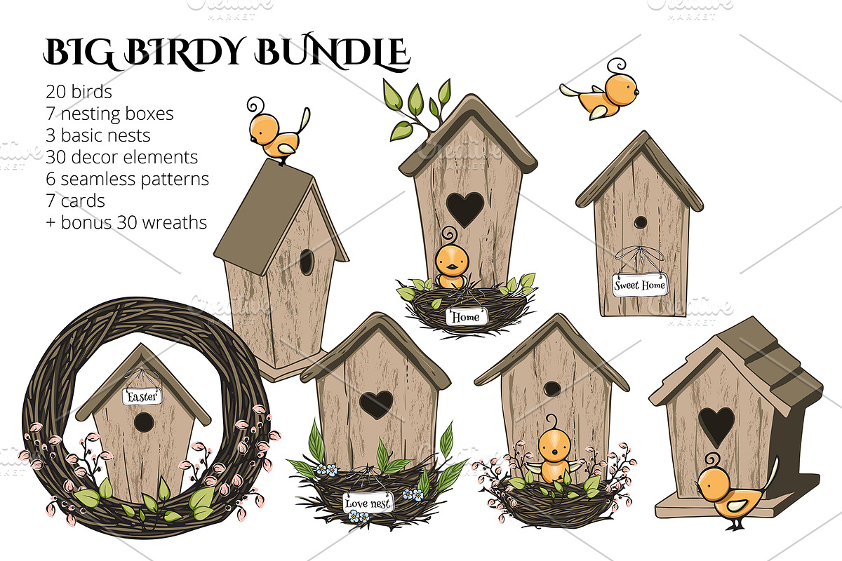 Big Birdy Bundle, a Background Graphic by NKTN graphics (Photo 1 of 7)