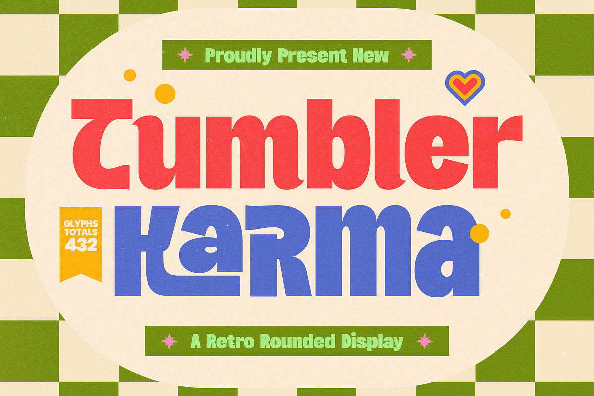 Tumbler Karma Retro Rounded Font, a Sans Serif Font by timelesstype.co (Photo 1 of 15)