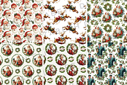 Vintage Christmas Seamless Pattern, a Pattern Graphic by Sian Elizabeth Designs (Thumbnail 4 of 7)