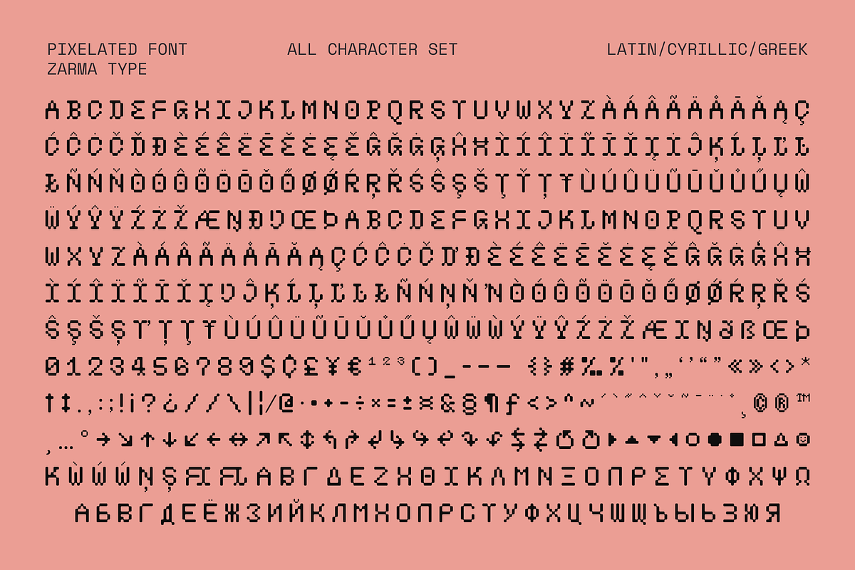 Psygen – Modern Pixel Font, a Sans Serif Font by Zarma Type (Photo 11 of 12)