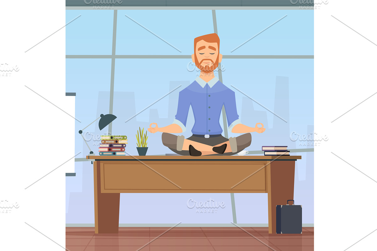Businessman relaxing. male character, a Finance Illustration by Onyx