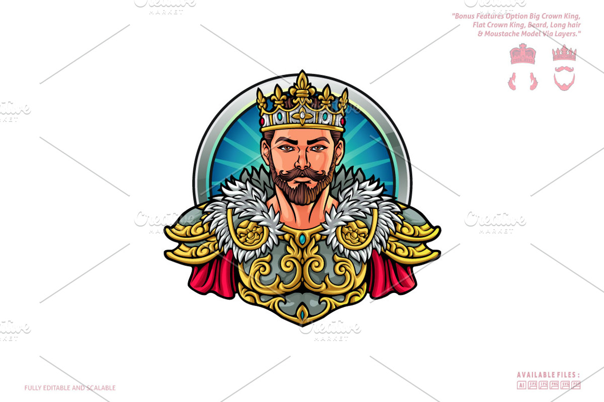 The King Logo Template, a Branding & Logo Template by Kongstones_std (Photo 4 of 7)
