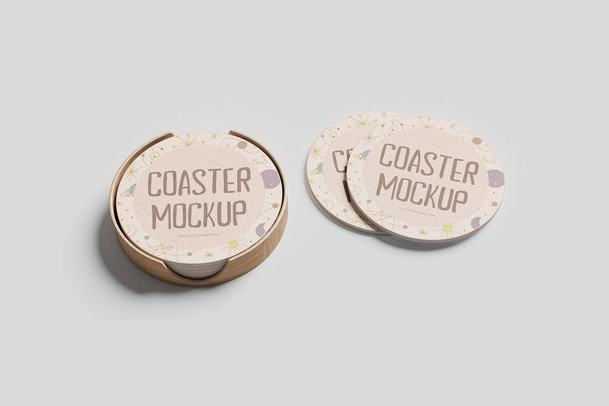 Coaster Mockup, a Product Mockup by MrLetters (Photo 2 of 5)