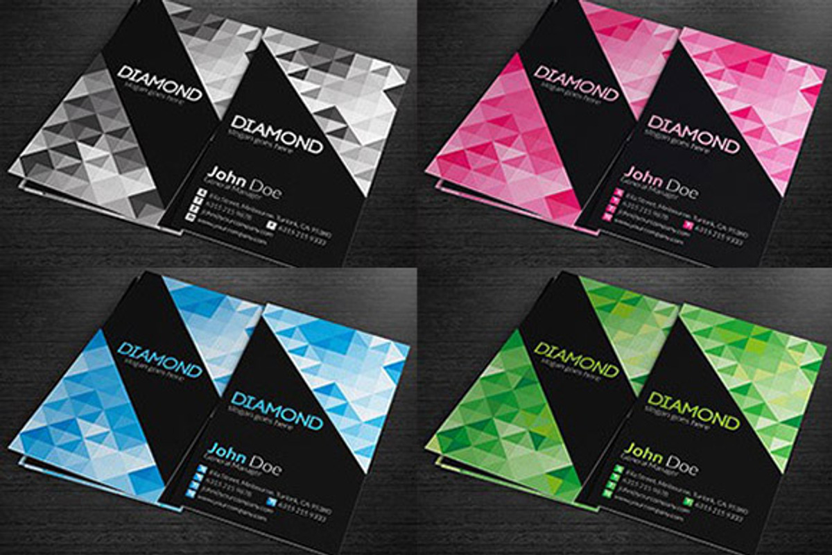 Multipurpose Business Cards - Diamon, a Business Card Template by VectorCat (Photo 2 of 2)