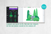 FLOWER GARDEN: plants, greenhouse, a Seasonal Illustration by Elliko shop (Thumbnail 9 of 16)